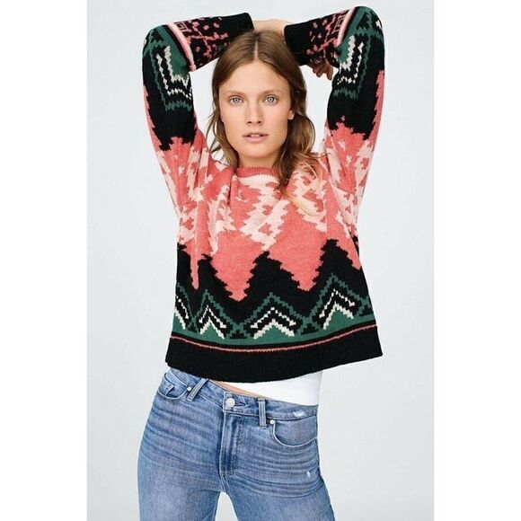 NWT ANTHROPOLOGIE Sz XL NIEVES PULLOVER ABSTRACT SWEATER X ALDOMARTINS - Picture 1 of 8